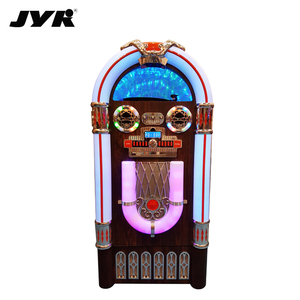 2018 Hot Selling Retro Jukebox Met 3 Speed Draaitafel, Cd Speler, Fm Radio, Bt, <span class=keywords><strong>usb</strong></span> Encoding, Aux In, <span class=keywords><strong>2</strong></span>*10W Stereo Speaker - Product Image 1