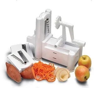 3 in 1 plastic groente draaien slicer spiral slicer