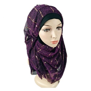 Yiwu Market New Products <strong>Slide</strong> Silk Paillette Hijab <strong>Scarf</strong> glitter Design Crumpled Chiffon Head Wrap <strong>Scarf</strong> with Sequin - Product Image 3
