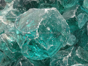 Natural slag ocean blue colored Glass Rock scenery - Product Image 3