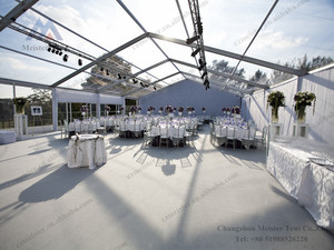 Clear Span Transparent PVC Wedding Party Banquet <strong>Tent</strong> With <strong>Drapery</strong>