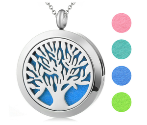 Colar com difusor de óleo essencial, medalhão personalizado de aço inoxidável 316 - Product Image 2