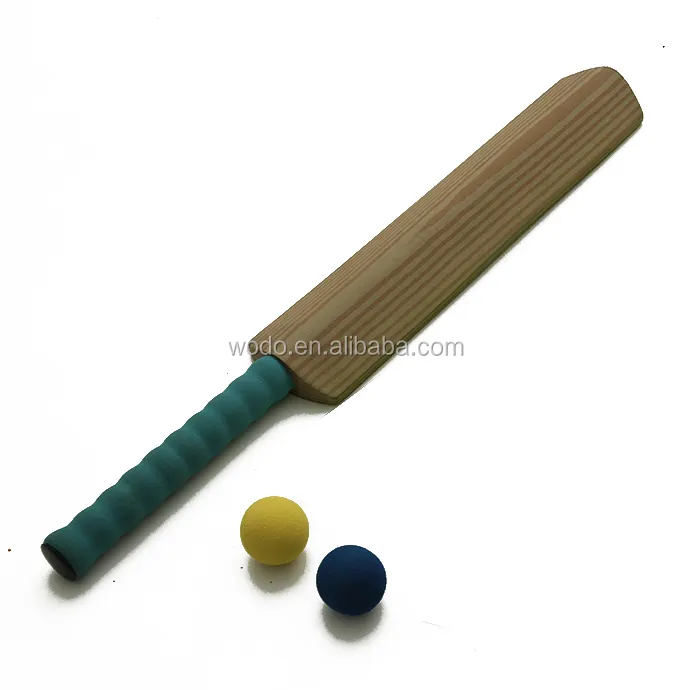 China sport toy OEM factory lower price wood grain EVA foam soft cricket bat and ball