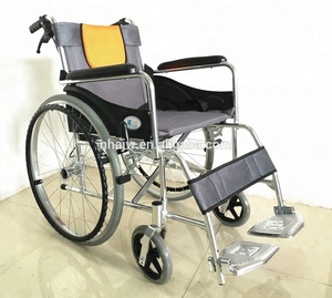 Silla de ruedas de aluminio ligera portátil, tela de nailon de malla para rehabilitación de AJ-102L, a la venta