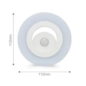 人体感应发光二极管夜灯，带光传感器开关黄色白色应急墙夜灯，用于房间走廊