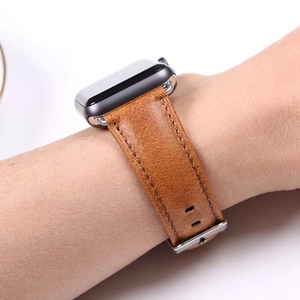 Bracelet en cuir à grain <span class=keywords><strong>de</strong></span> cheval fou pour bracelet apple watch - Product Image 6
