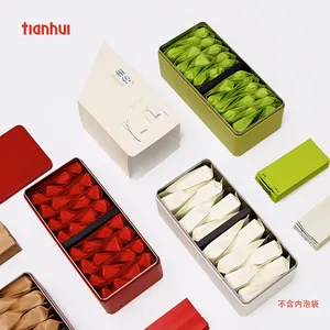 사프란 차 비스킷 쿠키 상자에 대한 사용자 정의 인쇄 직사각형 금속 주석 상자 포장 - Product Image 1