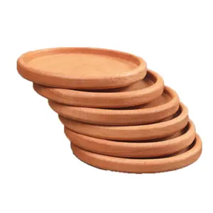 Individuelles Logo Handmade Langlebig Natürliche Runde Holz Tasse Untersetzer