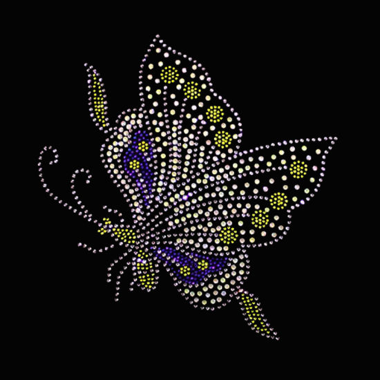 Colorful Custom Rhinestone Transfer Printing For T-shirt Designs