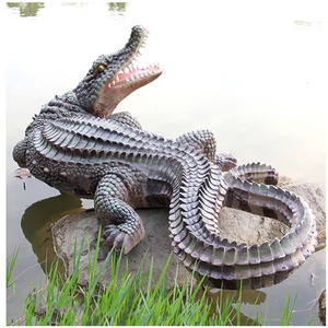 Crocodile en résine et fibre de verre grandeur nature en gros, en stock, pour <span class=keywords><strong>la</strong></span> décoration de <span class=keywords><strong>rivière</strong></span> - Product Image 2