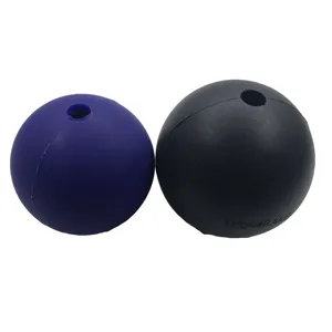 custom molded colorful hollow rubber ball with hole silicone ball