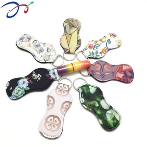 Supporto per rossetto personalizzato in Neoprene blu Chap Stick portachiavi per rossetto supporto per balsamo per le labbra - Product Image 1