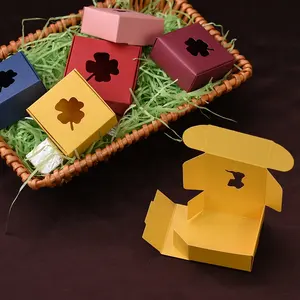 Personalizada de Papel kraft de regalo plegable Manual jabón hecho a mano caja de papel de embalaje para dulces