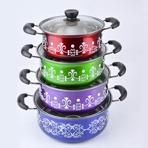 Juego de <span class=keywords><strong>ollas</strong></span> de cocina de colores de acero inoxidable, 10 unidades, superventas - Product Image 4