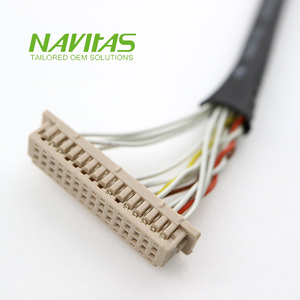 สายเคเบิล LVDS แบบกำหนดเอง ระยะห่าง 1.25 มม. รุ่น HRS DF13 ถึง DF19 30 พิน สำหรับจอแสดงผล LCD ทีวี - Product Image 2