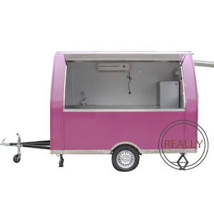 2024 Fast speed food trailer new design mobile food trailer cart with big wheels food cart for sale