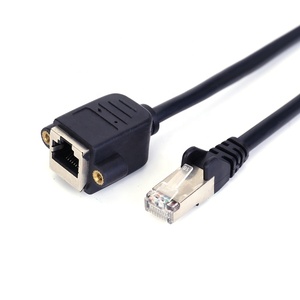 Cavo di prolunga per montaggio a pannello da 0.3m 26AWG <span class=keywords><strong>Cat</strong></span> 5e FTP RJ45 Ethernet maschio a femmina - Product Image 1