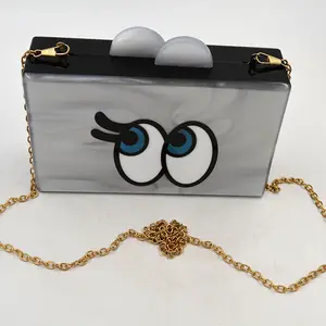 Pochette en acrylique, Design élégant et à la mode, mignons yeux, pour femmes, nouvelle collection, 2016