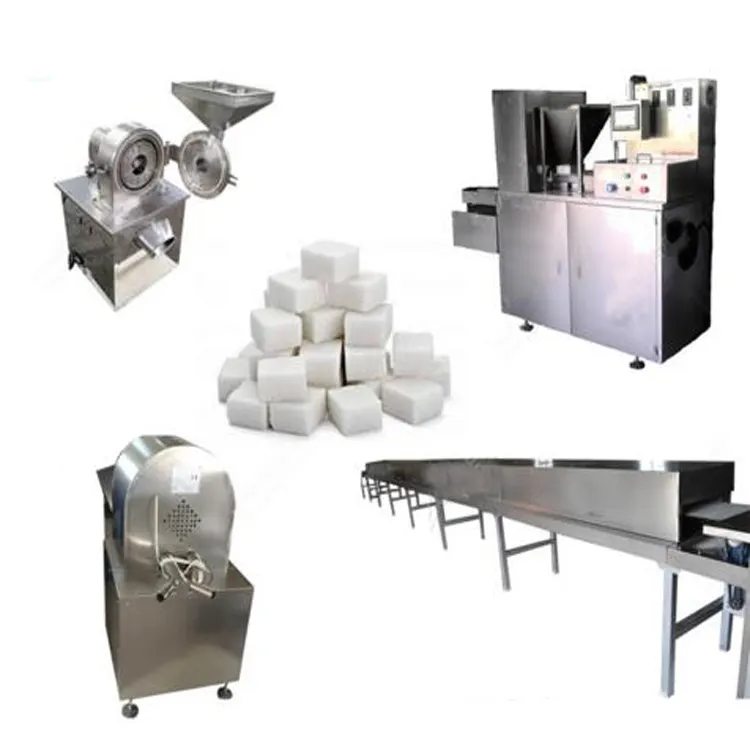 السكر المهنية خط إنتاج معالج مكعبات سكر ماكينة