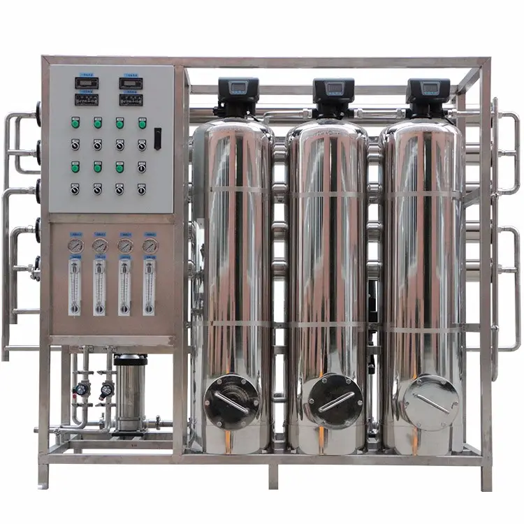 1000LPH equipos de agua potable, Osmosis inversa, completo de agua pura de la línea de producción de agua destilada
