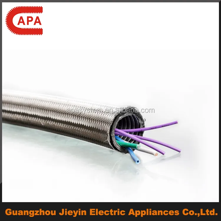En acier inoxydable métal tressé flexible conduit / tuyau / tuyau / tube avec gaine PVC ( NK706 )