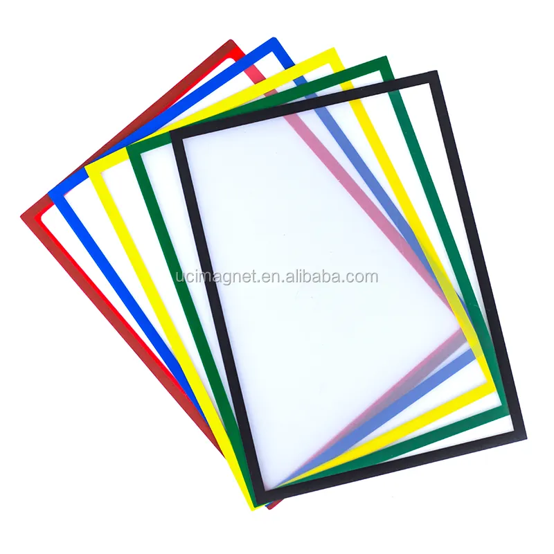 OEM ODM PVC magnetic paper document frame paper photo frame wall mounted magnet file holder