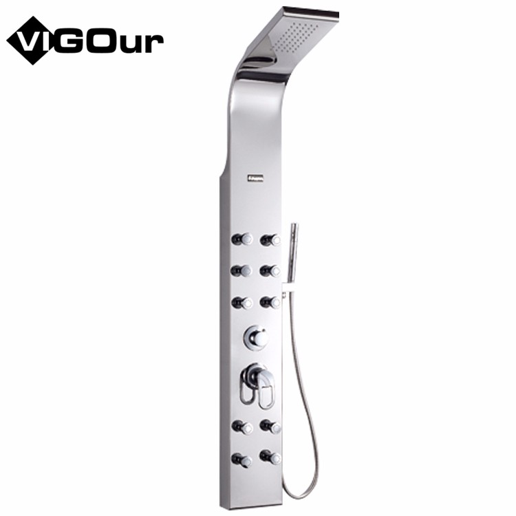 Роскошные Душевые Панели с овальными массажными насадками для тела и насадкой для душа