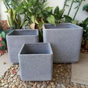Cubo vasos para casa e decoração de móveis empilháveis plantador/vaso