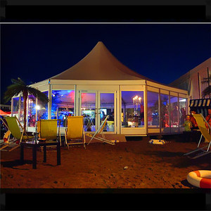 Tente <span class=keywords><strong>cirque</strong></span> multi-côtés, 3x12m, pour camping-car avec cadres en Aluminium robustes, tente hexagonale - Product Image 1