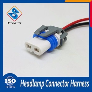 Fuente de la fábrica del coche bombilla halógena 2 pines macho y hembra conector del mazo de cables auto pins - Product Image 1