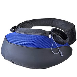 Fashionable <strong>Dog</strong> <strong>Carrier</strong> <strong>Sling</strong> Breathable Nylon Mesh Pet <strong>Sling</strong> <strong>Carrier</strong> with Striped Pattern Zipper Closure for <strong>Dogs</strong> Cats Puppy - Product Image 3
