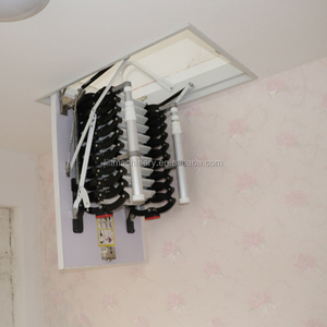 2017 hiện đại thép an toàn khóa Loft thang Kính thiên văn có thể thu vào cầu thang gác mái thang máy gấp tính năng giá rẻ Kính thiên văn có thể thu vào - Product Image 6