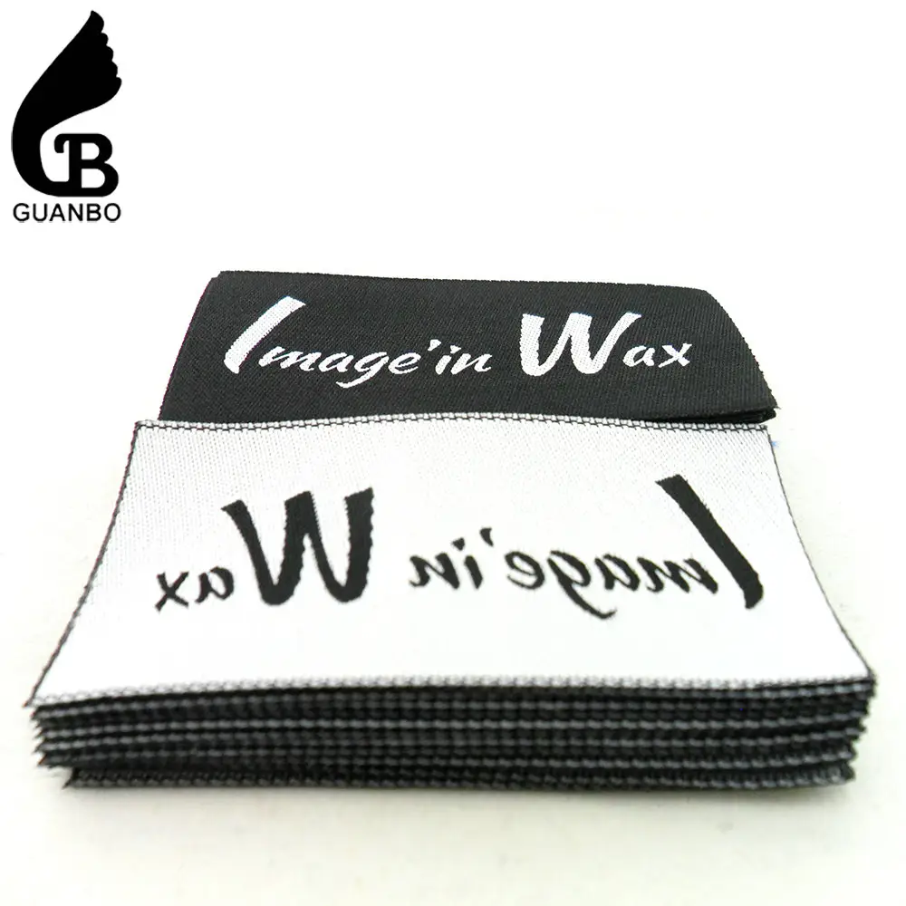 no fold sewing tags custom made woven labels bulk clothing tags