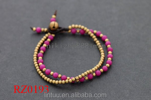 Doble de las mujeres Brazalete de cuentas Con campana de latón oem <span class=keywords><strong>gshock</strong></span> reloj pulsera - Product Image 1