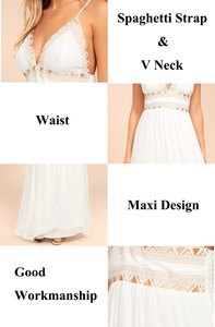 Vestido Casual Blanco sin Espalda para Mujer, Diseño Personalizado de Fábrica Lancai, Vestido Maxi Elegante sin Mangas para Cumpleaños - Product Image 6