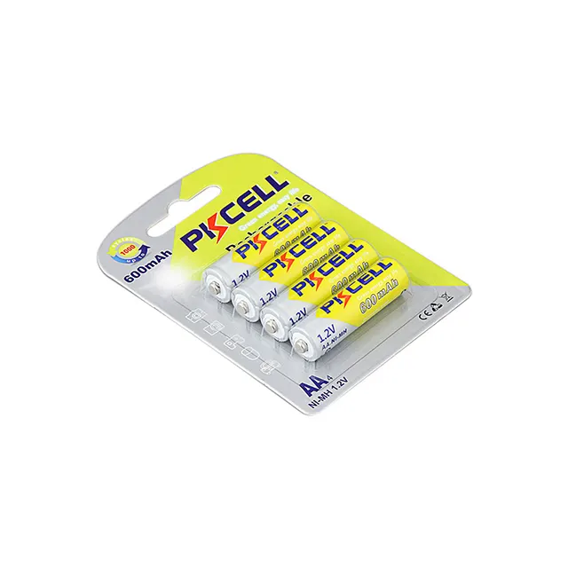 Pkcell แบตเตอรี่ชาร์จได้ NiMH AA ขนาด AA 1.2V ที่ชาร์จ2600มิลลิแอมป์แบตเตอรี่แบบชาร์จไฟได้1300มิลลิแอมป์ต่อชั่วโมง12โวลต์1000มิลลิแอมป์ต่อชั่วโมง