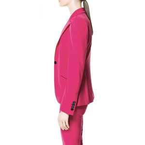 Üst sınıf kadın <span class=keywords><strong>Blazer</strong></span> ofis üniforma takım elbise bayan takım elbise pembe kadınlar Lady iş elbisesi