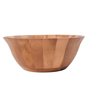 Bol de service en acacia pour fruits ou salades, grand, diamètre 12 "x 7" de hauteur, bol simple - Product Image 5