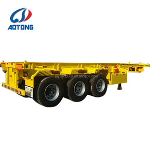 Aotong الصين مصنع 2 المحاور 3 المحاور 20Ft 40Ft حاوية إطار الهيكل العظمي شاحنة نصف مقطورة الهيكل الهيكل العظمي شبه مقطورة - Product Image 3