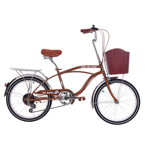 จักรยานชายหาดแบบปรับความเร็วได้ 20 นิ้ว / โครงเหล็ก / จักรยานชายหาดแบบชอปเปอร์สำหรับผู้หญิง - Product Image 4