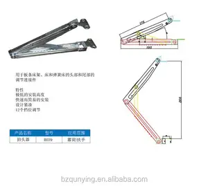 adjustable folding drafting table hinge B039