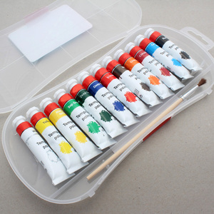Su misura di alta qualità <span class=keywords><strong>12</strong></span> di colore arte pittura a guazzo PP scatola di 12ml tempera vernice - Product Image 2