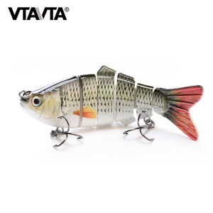 Leurre rigide wobbler coulant composé de 6 sections articulées, appât artificiel de type poisson nageur idéal pour la pêche au bar, Crankbait, 20g, 1 unité - Product Image 2