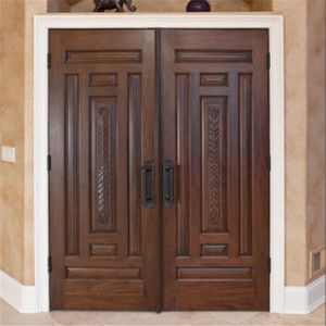 <span class=keywords><strong>Porte</strong></span> coulissante extérieure en bois massif, design élégant à double battant - Product Image 4