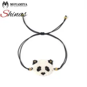 moyamiya handmade panda miyuki delica seed beads fashion jewelry wrap bracelet for women unisex