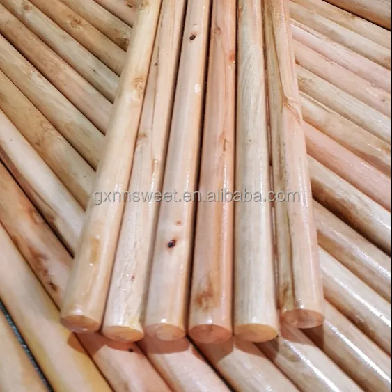 less than 1 dollar round wooden sticks for brooms with thread