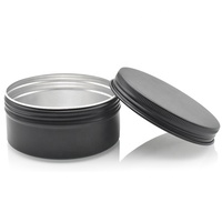 Farbiges Aluminium-Kosmetik glas 30g 60g 50g 80g 100g 50g 250g schwarze Aluminium-Blechdose für Seifen kerzen