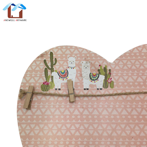Marcos De Foto di Vendita Calda Sveglio di Figura Del Cuore Della Decorazione Della Parete Appeso Cornice In <span class=keywords><strong>Legno</strong></span> Bordo di Clip Foto Titolare - Product Image 3