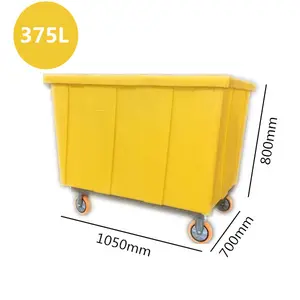 Pono-9008 41.34" (L)*27.56" (W)*31.50" (H) plastic laundry trolley, cloth carrying trolley with customize logo service