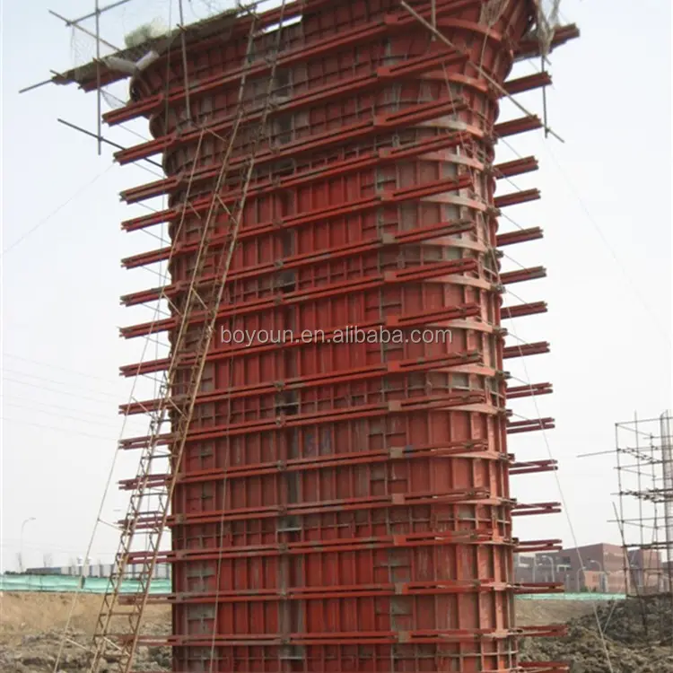 Round steel column precast concrete peri pier formwork system pier steel formwork